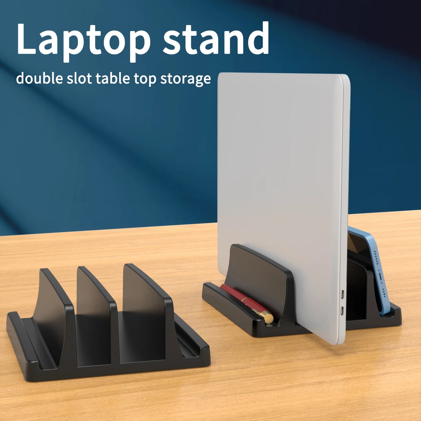 Vertical Laptop Stand 3 Slots - Universal Docking Station for MacBook