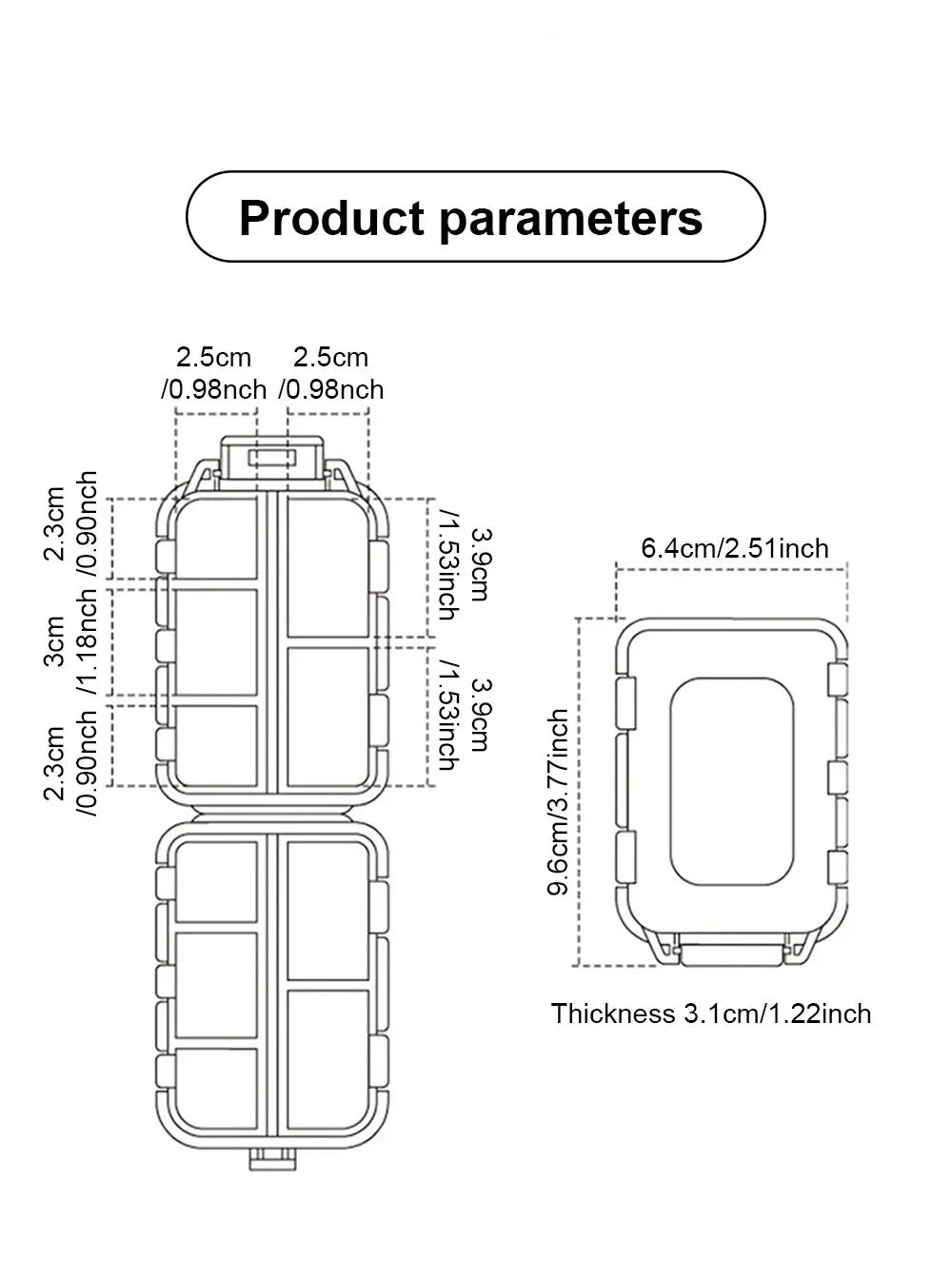 Portable 10 Grids Pill Organizer - Perfect for Travel