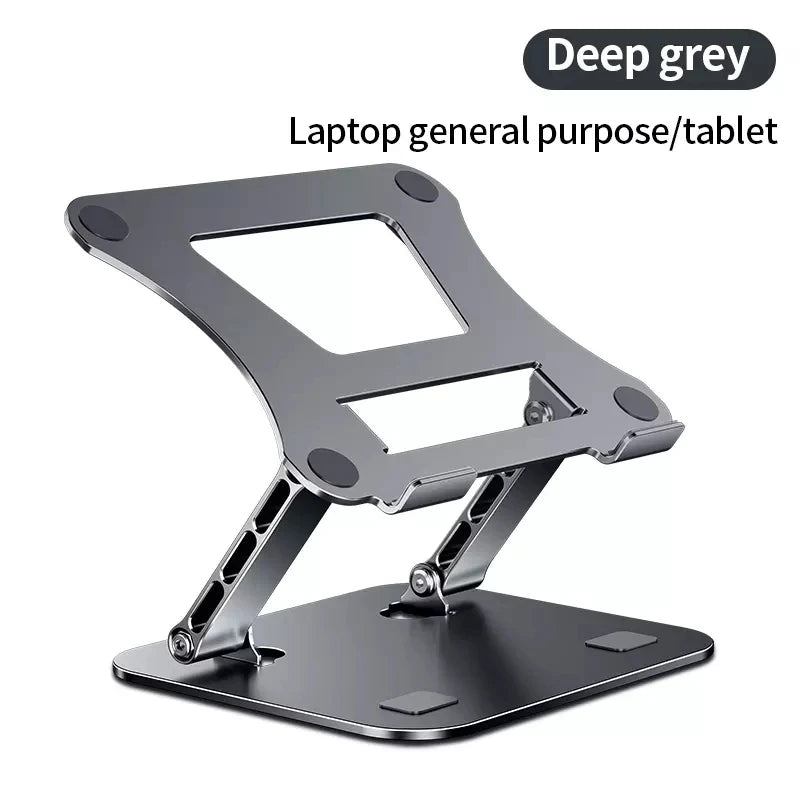 Adjustable Aluminum Alloy Phone Tablet Stand - Cooling Support for Laptops
