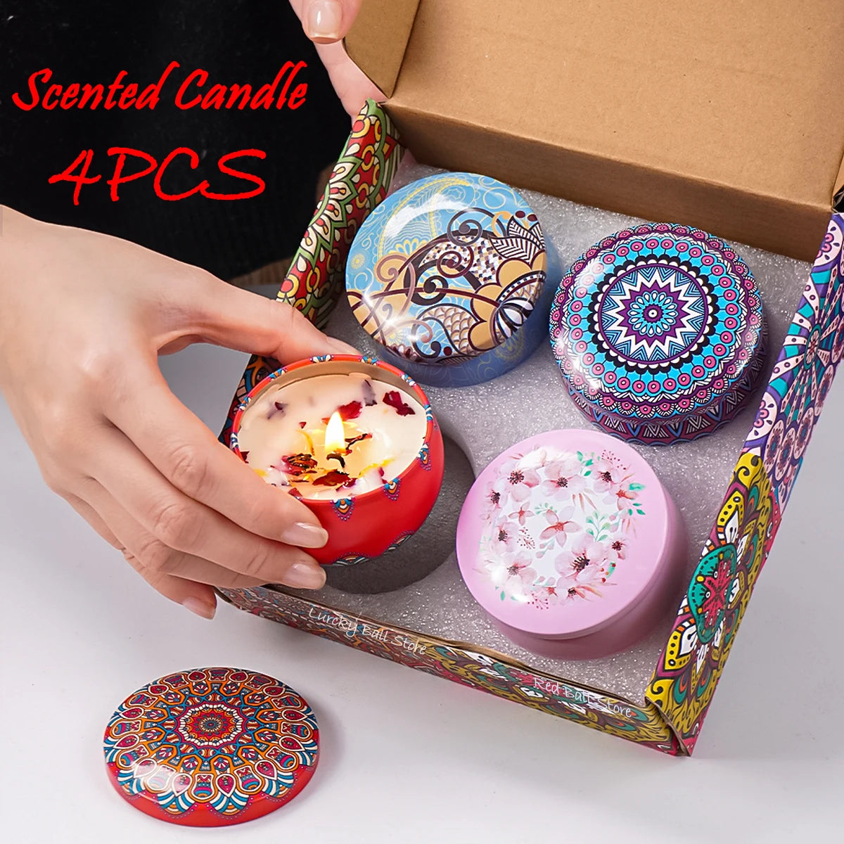 4Pcs Islamic Arabian Scented Candle Set - Romantic Gift