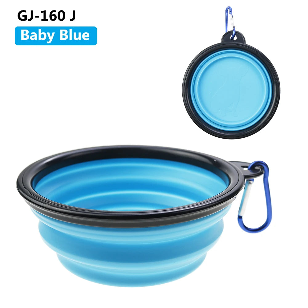350ml Folding Pet Bowl - Portable Travel Dog & Cat Bowl with Keychain