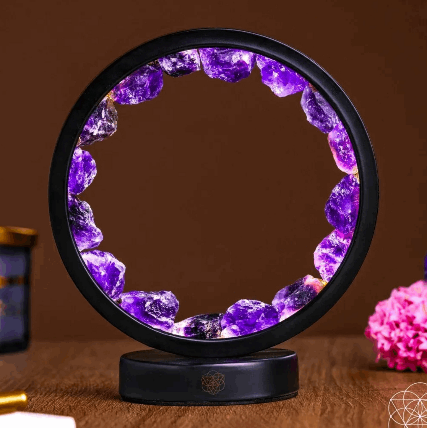 I Am At Peace - Spiritual Protection Amethyst Lamp