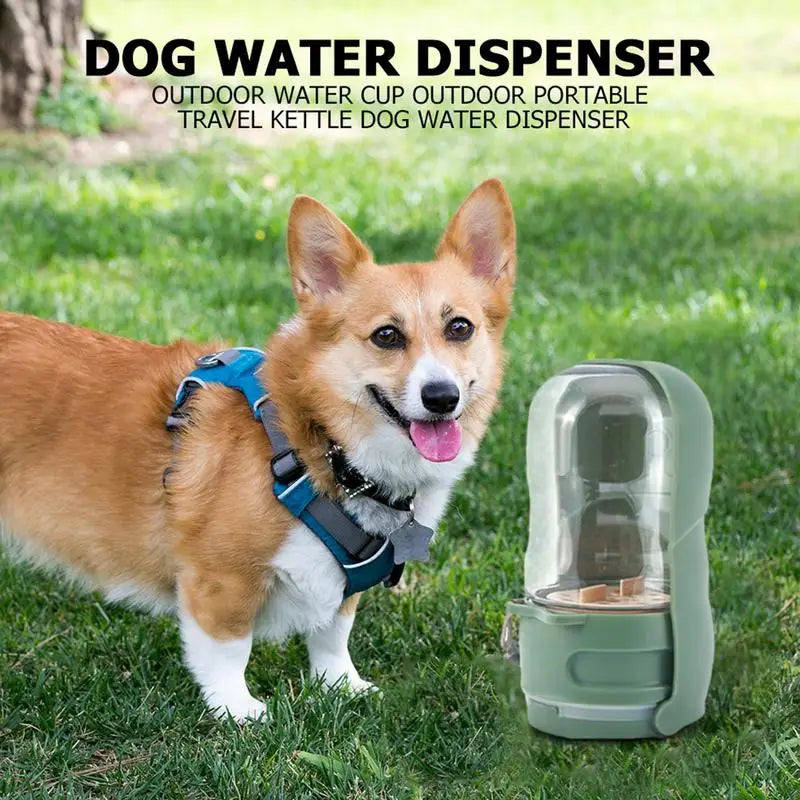 2-in-1 Dog Water Bottle - Portable Food & Water Dispenser