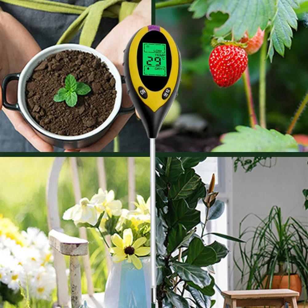 4-in-1 Soil PH Meter | Moisture, Temperature, Sunlight Tester