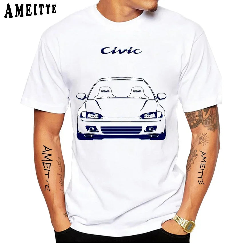 Civic Type R EG Anime T-Shirt for Summer - JDM Style