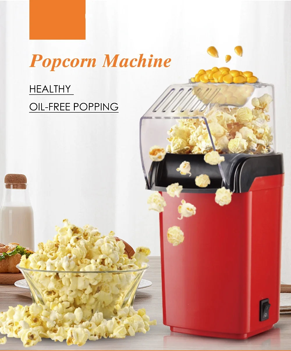 220V Fully Automatic Popcorn Machine - Mini Electric Popcorn Maker for Home Kitchen