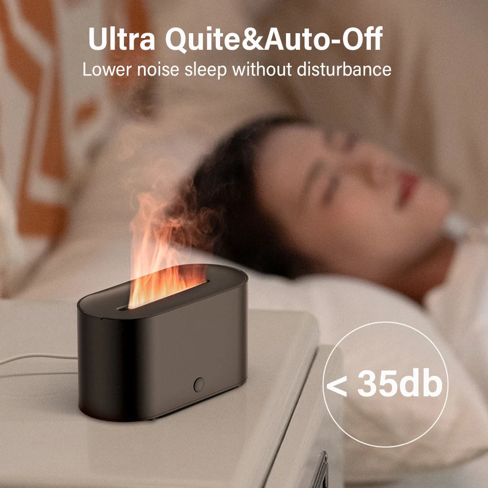 Flame Humidifier Aromatherapy Diffuser | Realistic Flame Effect
