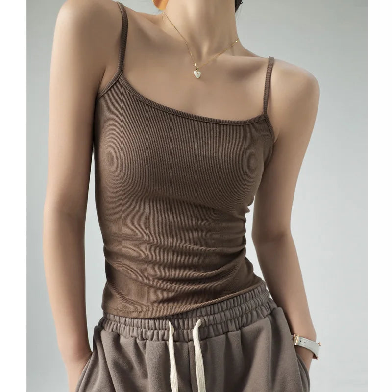Hot New Solid Color Sexy Tank Tops - Summer Casual Sleeveless Crop Tops