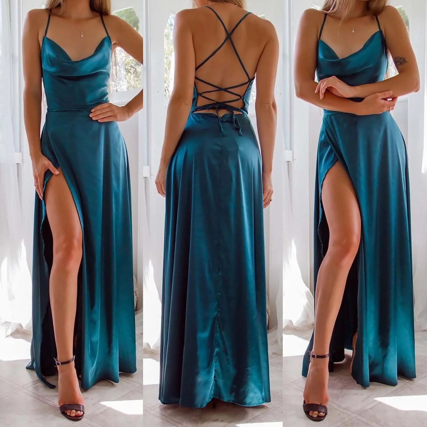 Chiffon Train Women Dress - Summer Tank Top Sleeveless Long Dress