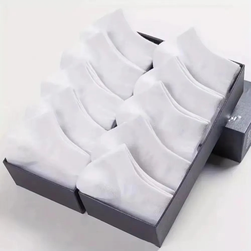 10 Pairs Men's Spring/Summer Socks - Thin Breathable Ankle Socks