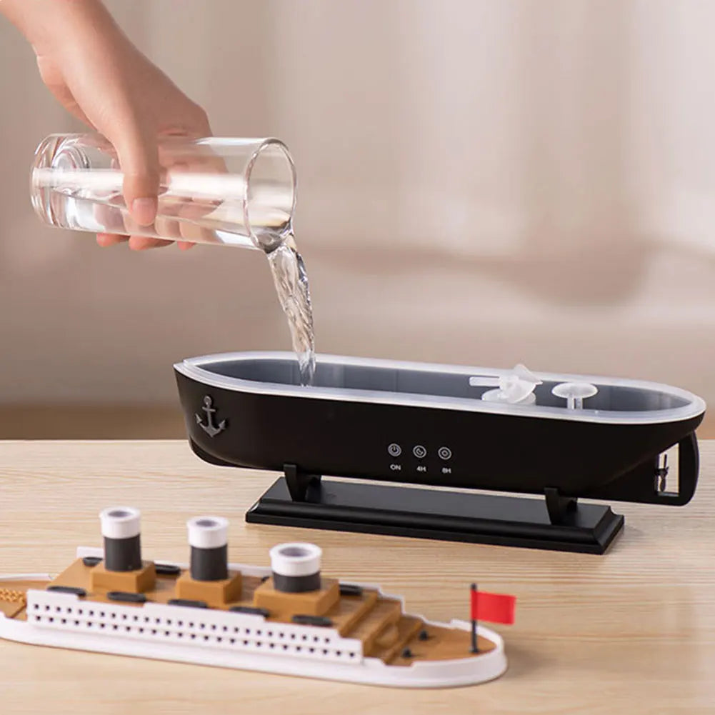 Titanic Ship Model Air Humidifier | 250ml Essential Oil Diffuser