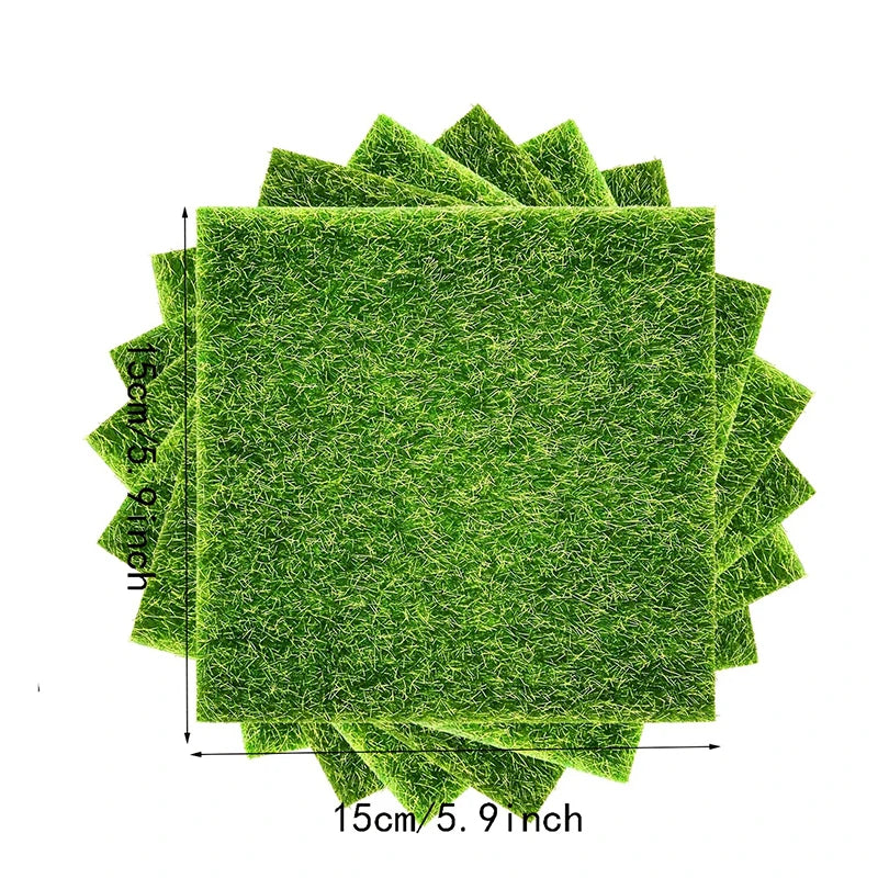 Artificial Lawn Grass Mat - Fake Green Turf for Home & Garden Decor