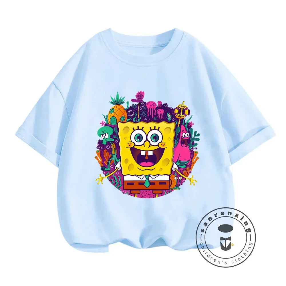 Hip-Hop Style SpongeBob T-Shirt for Kids