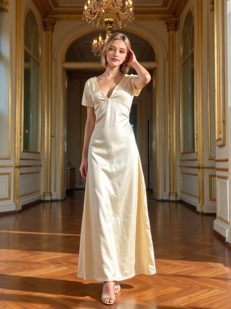 Sexy Green Halter Split Long Dress - Party & Evening Gown