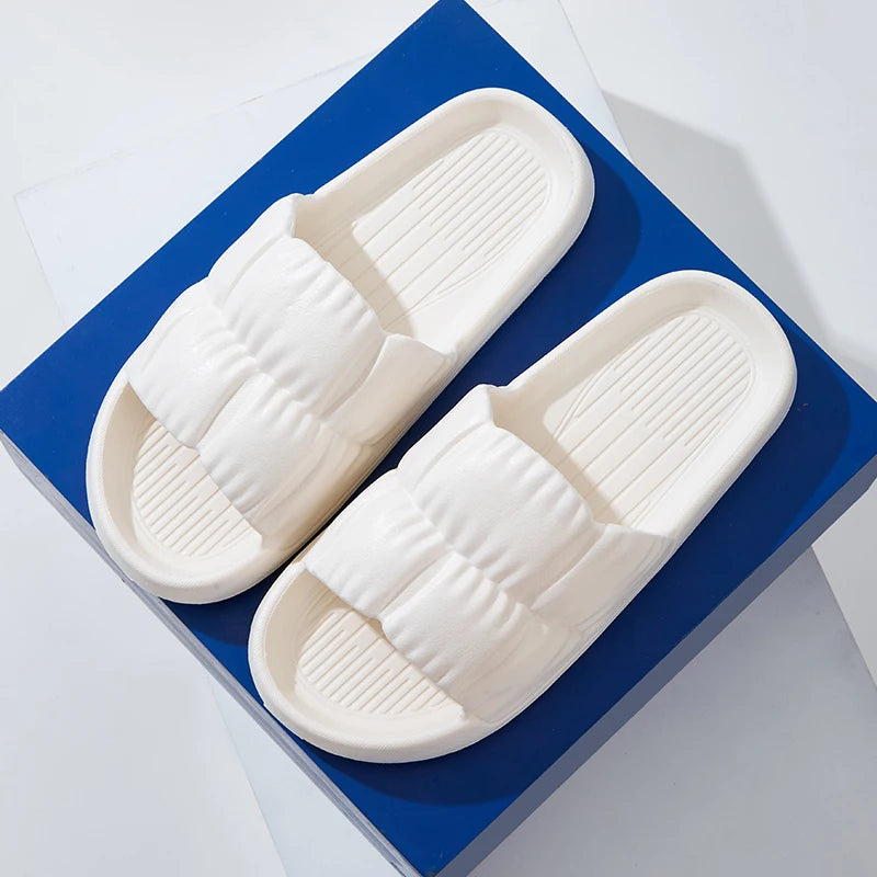 Women Soft Sole Cloud Slippers - Thick Platform Non-Slip Flip Flops