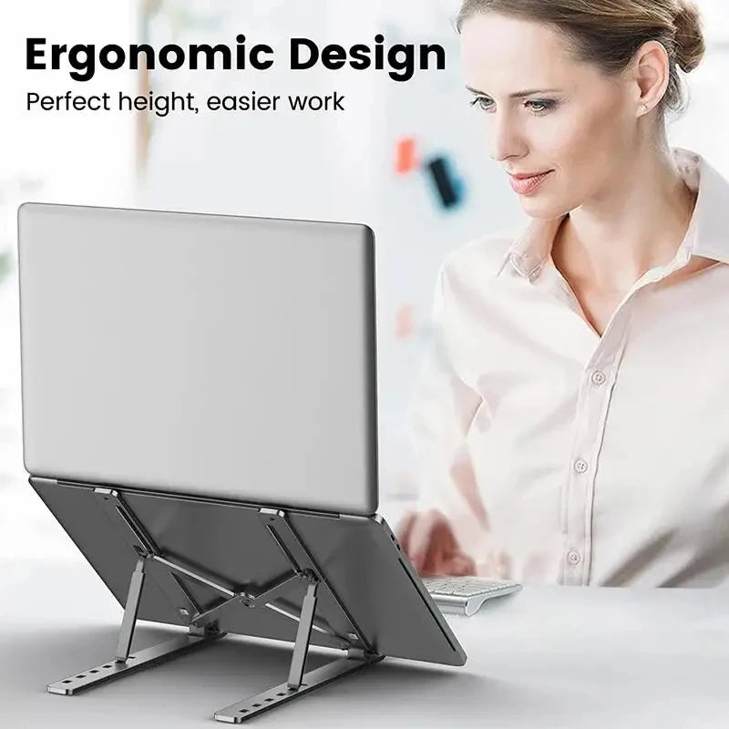 Foldable Aluminum Laptop Stand for MacBook & PC