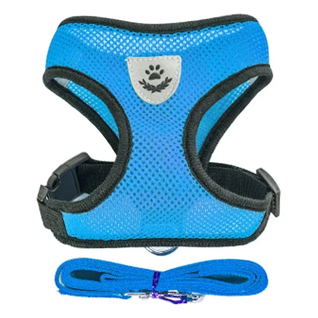 Soft Mesh Dog Harness – Breathable Comfort for Small Dogs & Cats