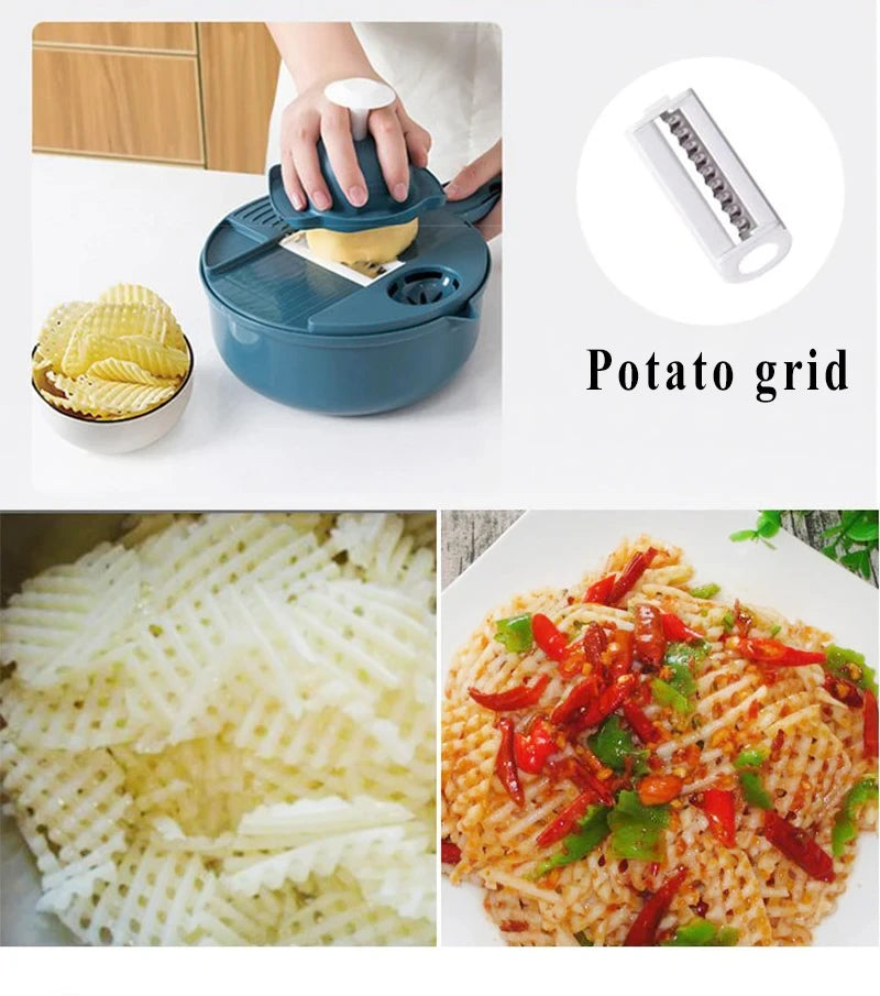9-in-1 Vegetable Cutter | Multi-functional Grater & Shredder