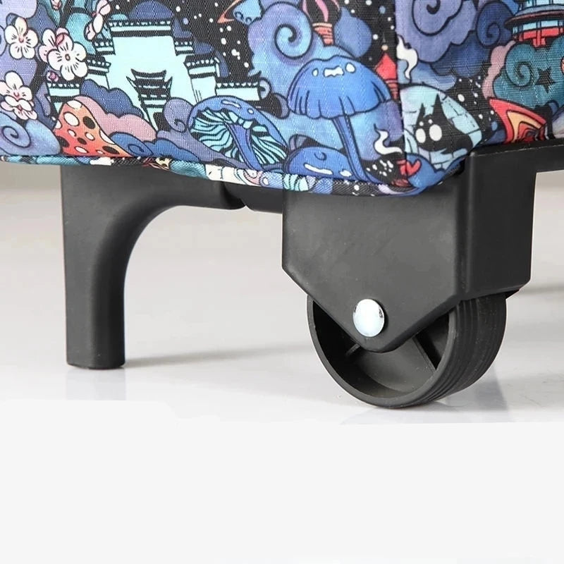 Tote Shopping Bag with Wheels | Foldable Trolley Cart