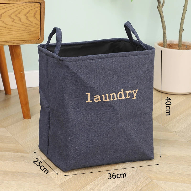 Jute Cloth Art Foldable Laundry Basket - Large Capacity Storage