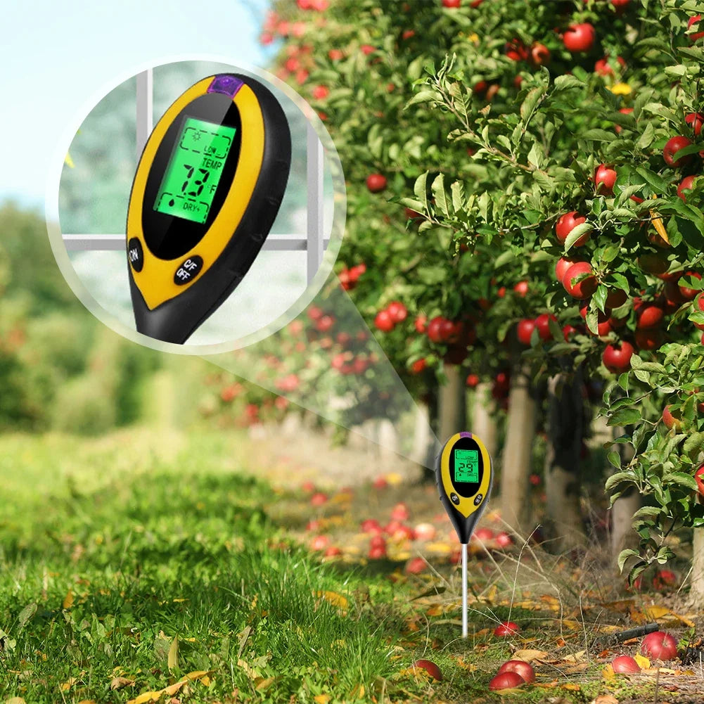 4-in-1 Soil PH Meter | Moisture, Temperature, Sunlight Tester