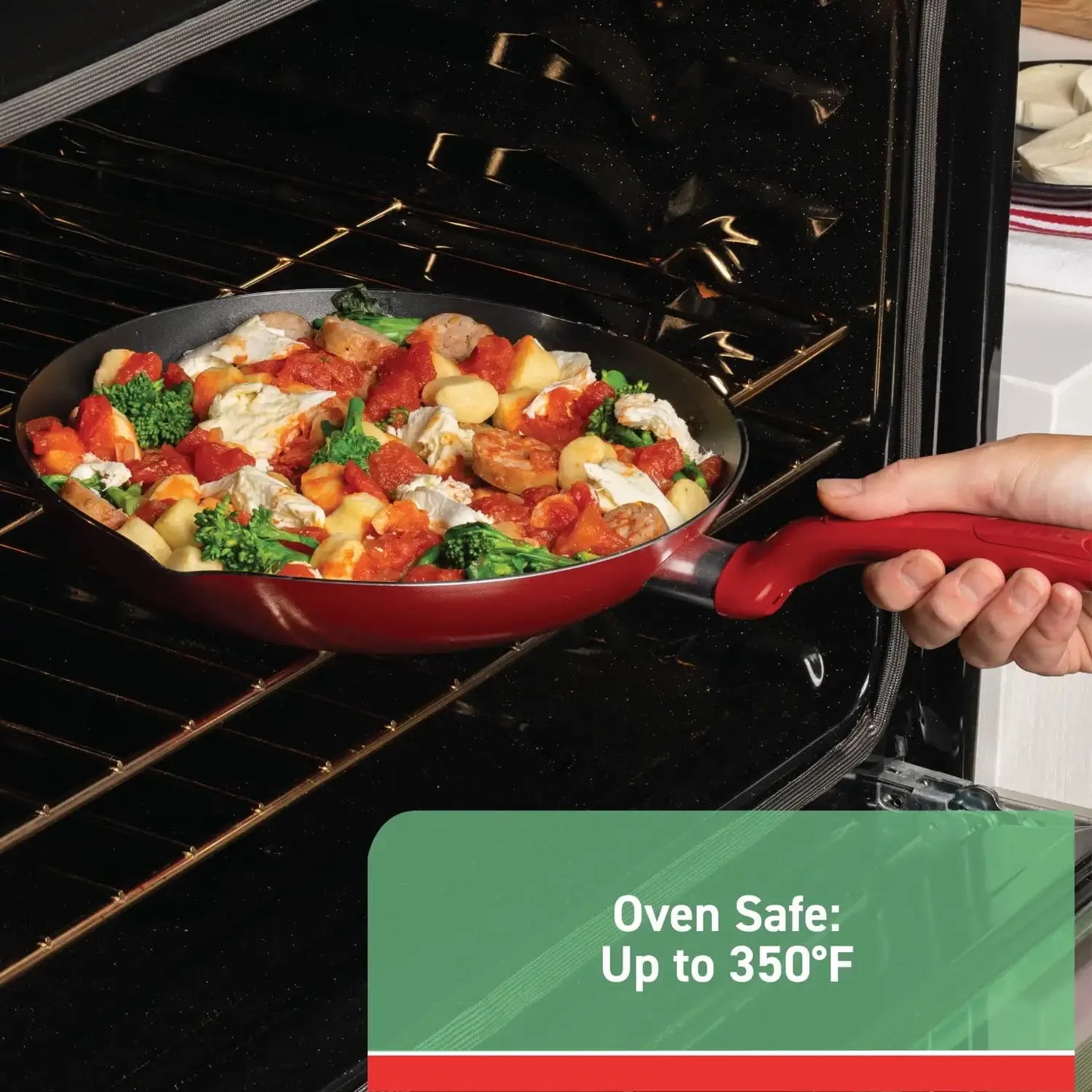 20pc Non-Stick Cookware Set | Easy Care Red Kitchen