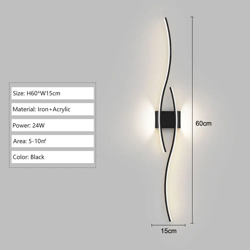 Stylish Wave LED Wall Lamp