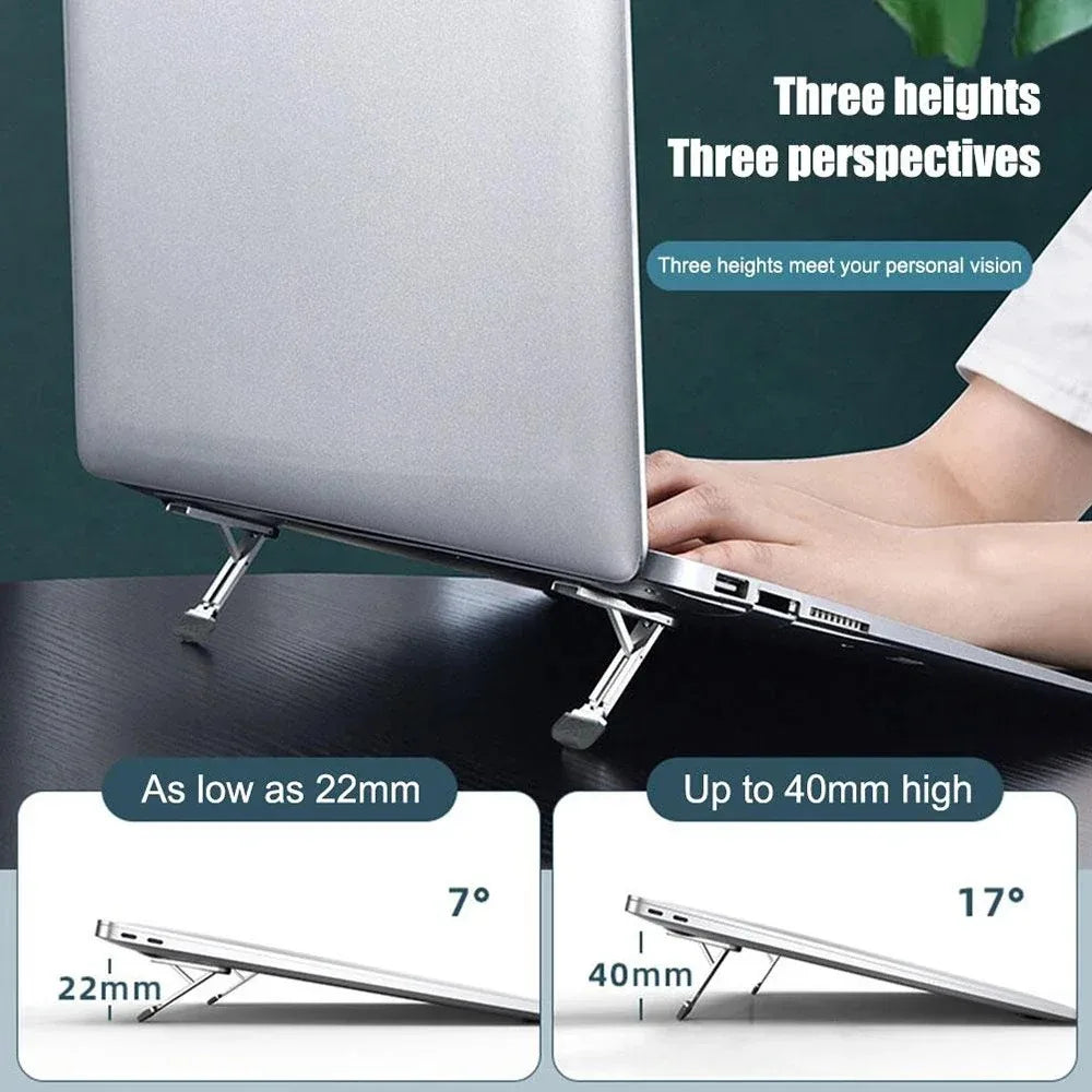 Aluminum Alloy Laptop Stand - 3 Height Adjustment for MacBook