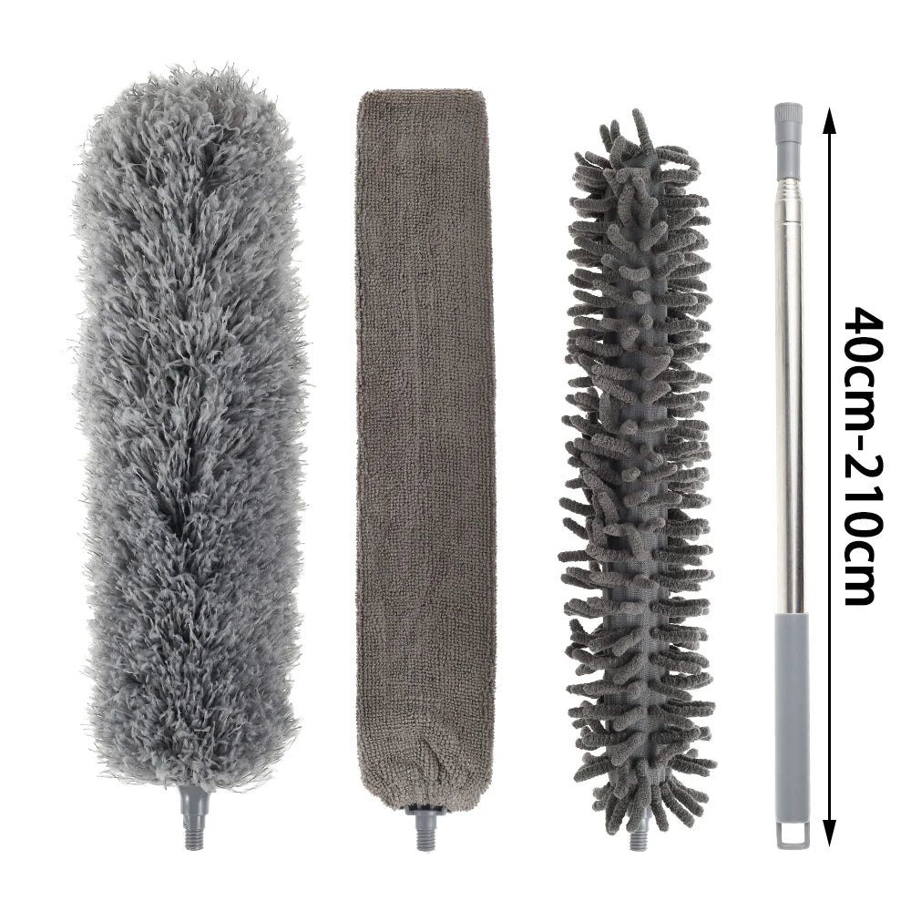 Ceiling Fan Cleaner Duster - 2 Detachable Dusting Heads with Extension Pole
