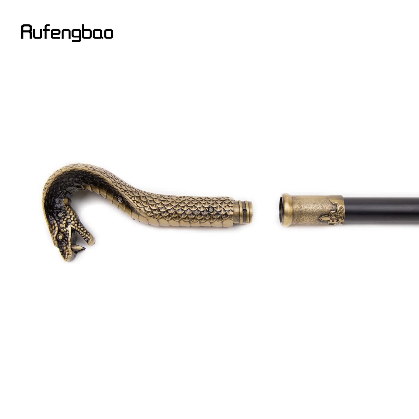 Bronze Snake Handle Walking Stick | Decorative Cane