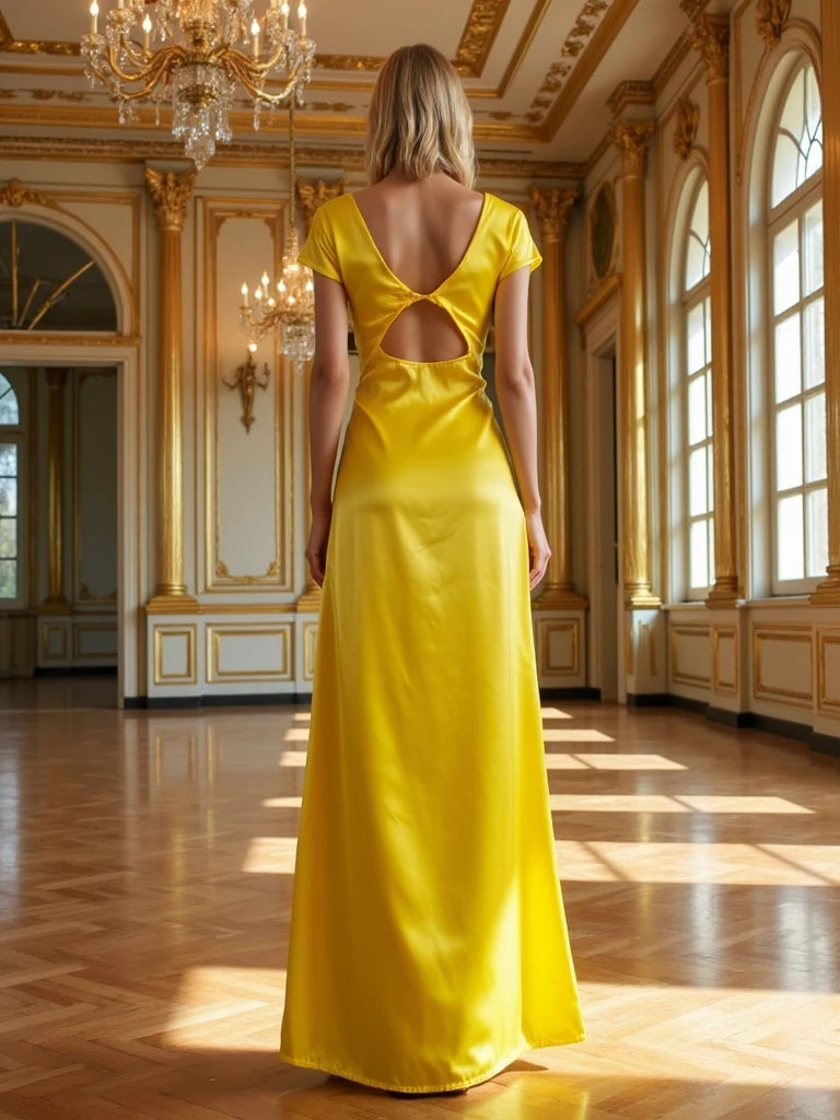 Sexy Green Halter Split Long Dress - Party & Evening Gown