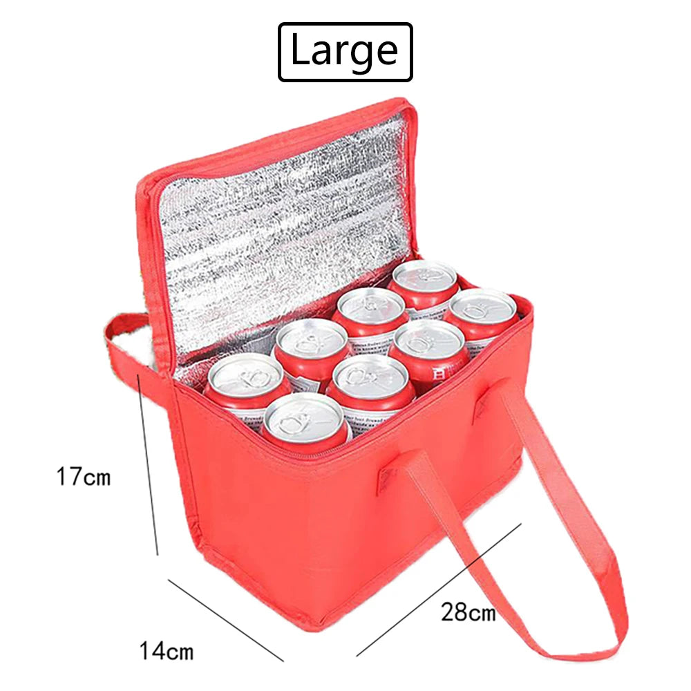 Portable Lunch Cooler Bag - Insulated Picnic Thermal Bag