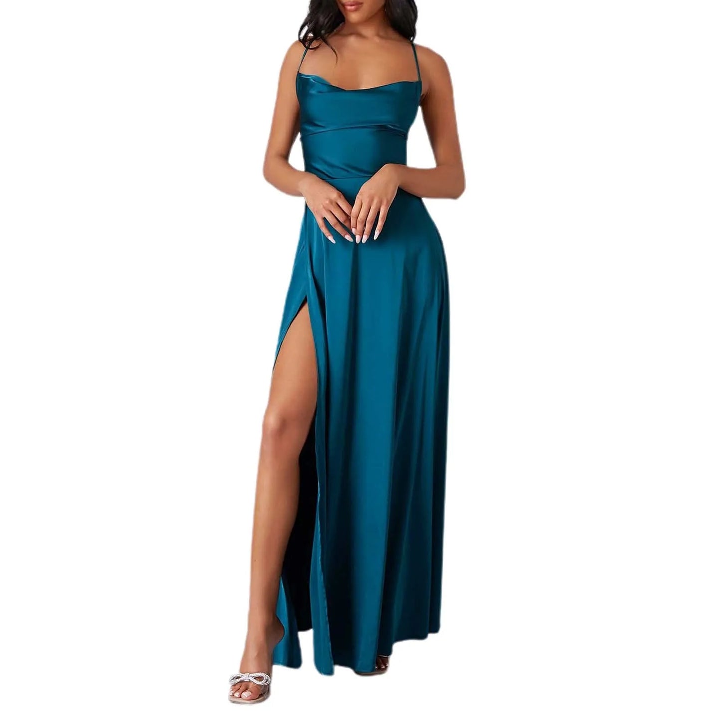 Chiffon Train Women Dress - Summer Tank Top Sleeveless Long Dress