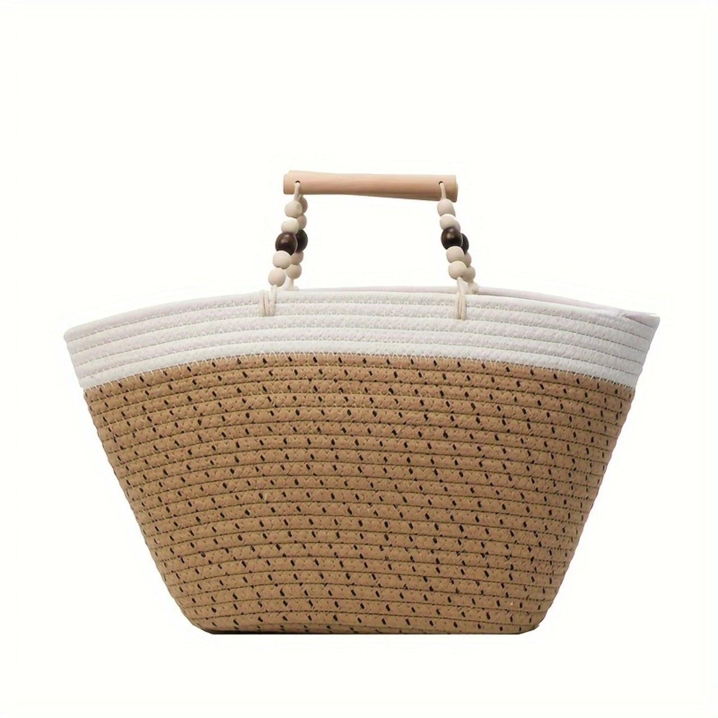 Woven Beach Bag Women Vegetable Basket Tote Travel Vacation Fashion Style