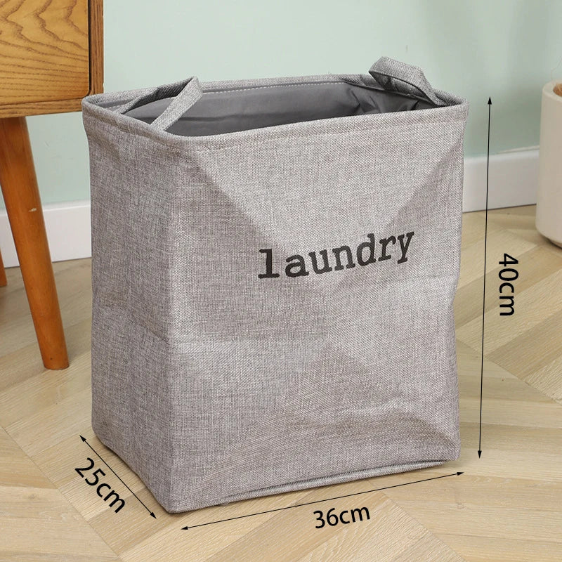 Jute Cloth Art Foldable Laundry Basket - Large Capacity Storage