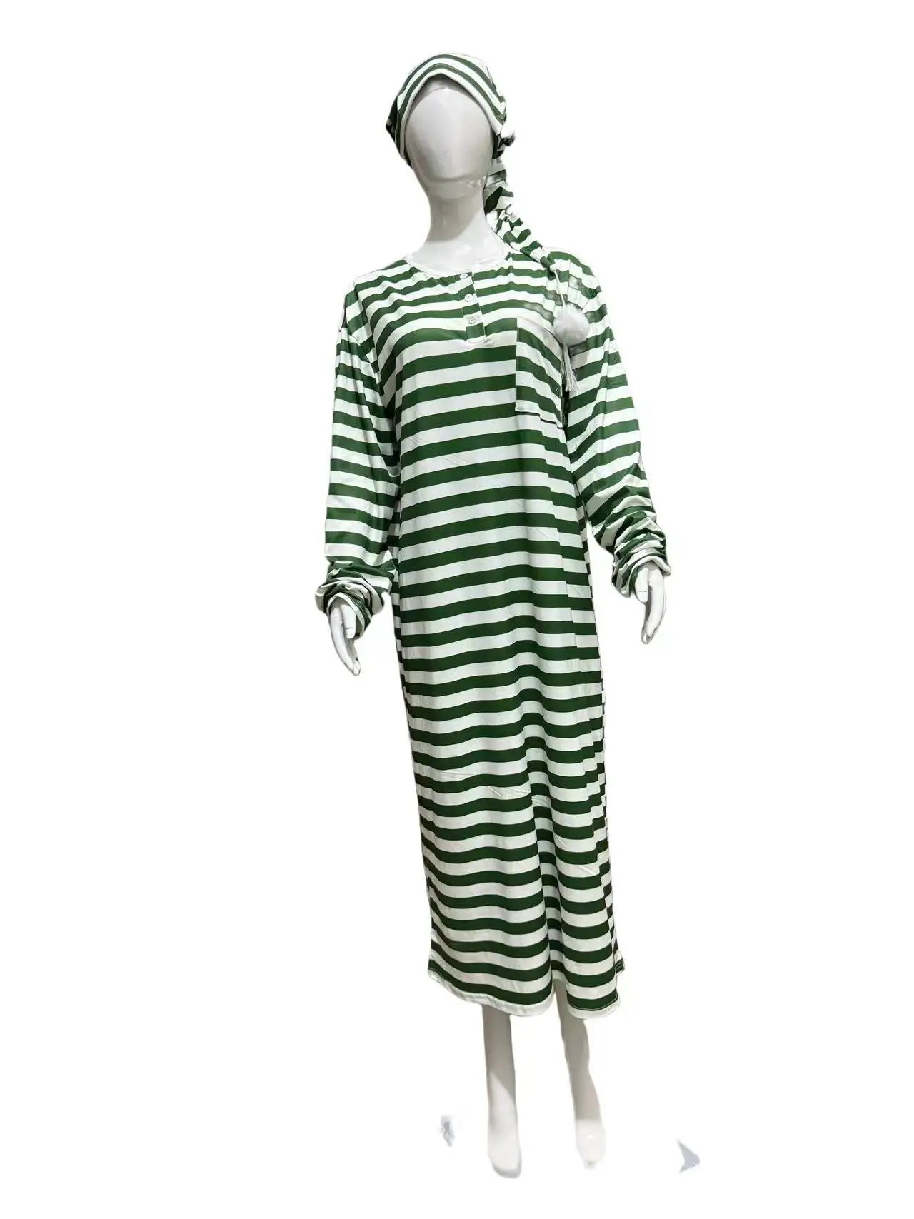 2025 Autumn Men's Nightgown Male Long Robe Solid Thin Loose Plus Size Long Sleeve One-Piece Pajamas for Men Bathrobe Homewear