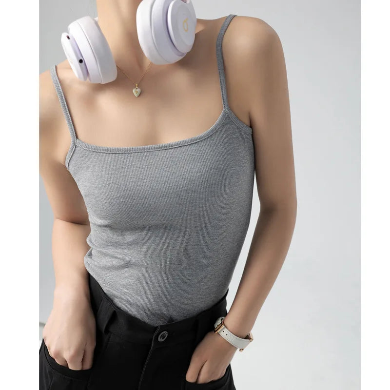 Hot New Solid Color Sexy Tank Tops - Summer Casual Sleeveless Crop Tops