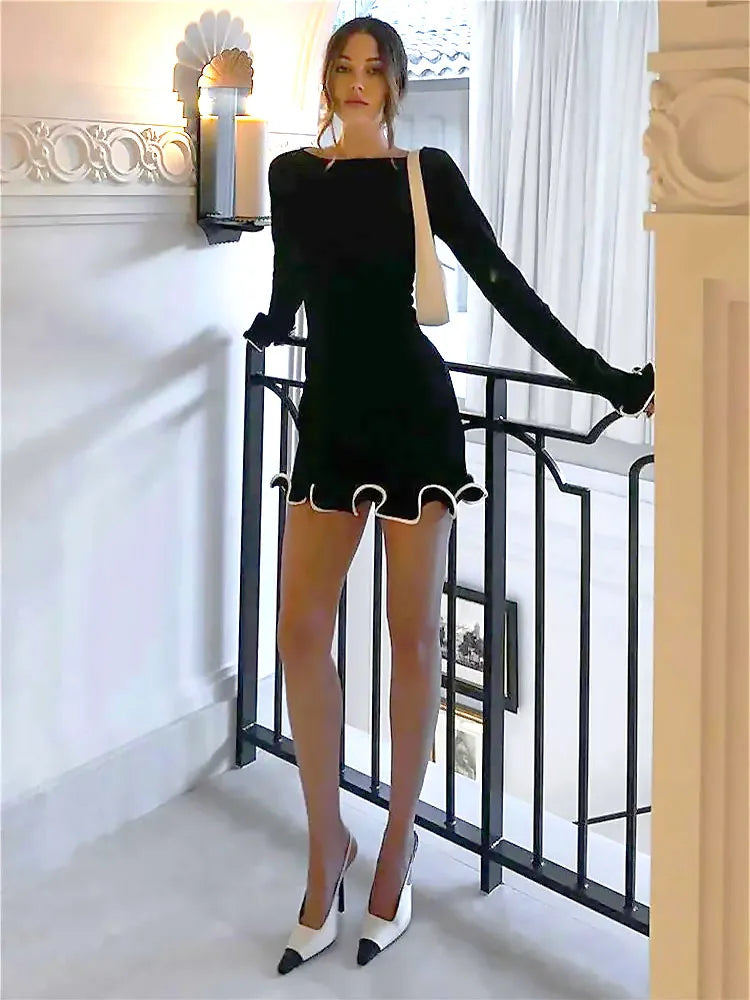 Sexy Ruffled Knitted Dress - Trendy Spring Summer Style