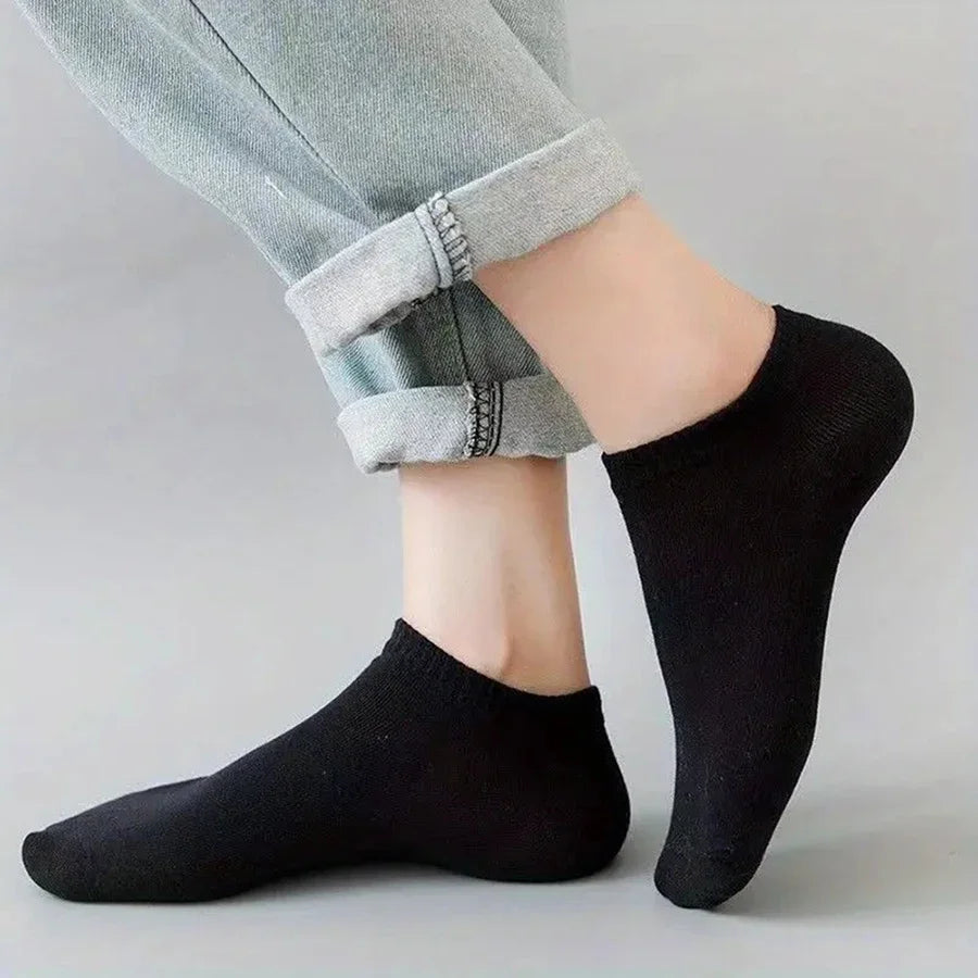 10 Pairs Men's Spring/Summer Socks - Thin Breathable Ankle Socks