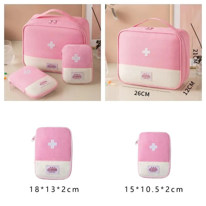 Portable Medical Storage Bag - 3 Pcs Camping First Aid Kit