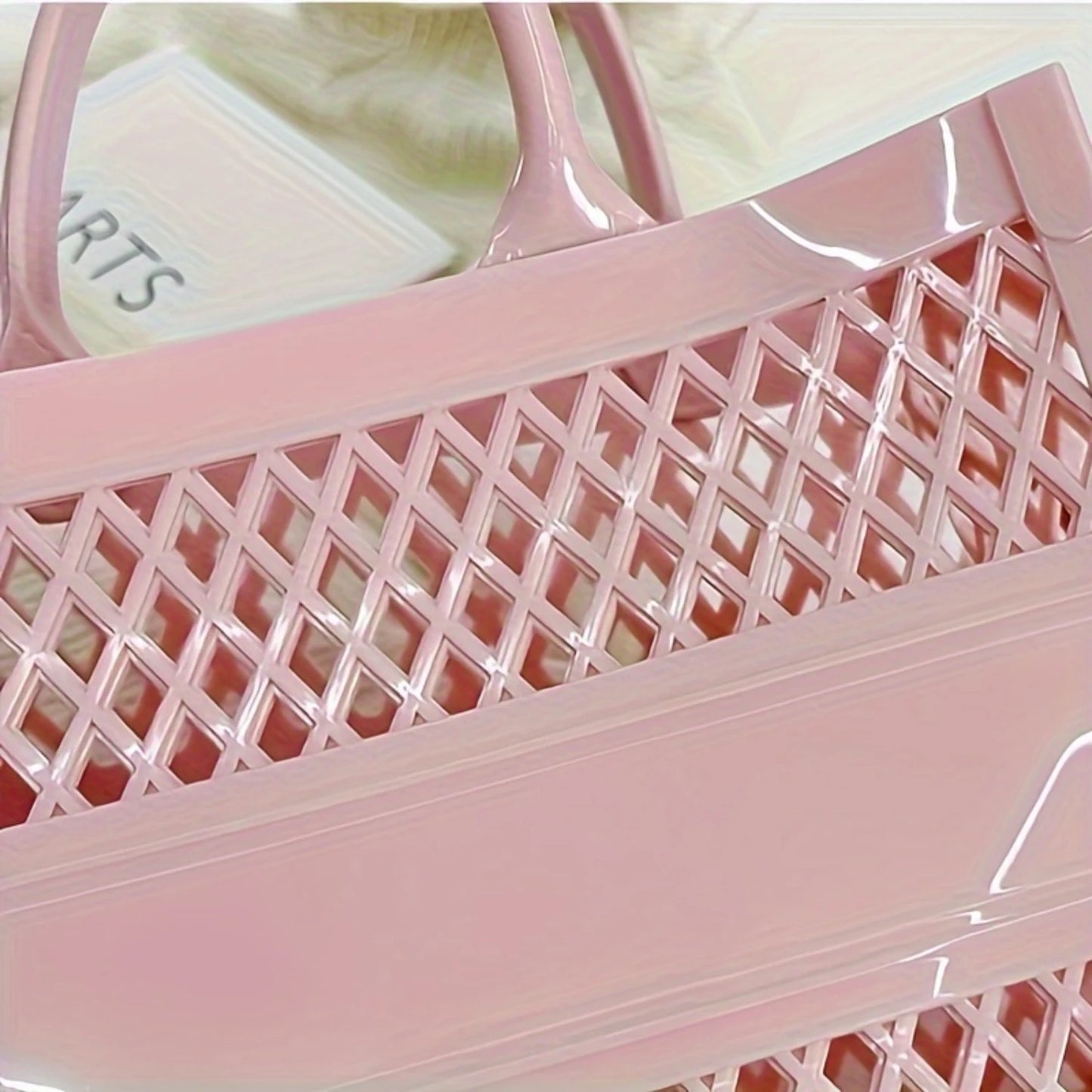 Candy-Colored Basket Bag - Large Capacity Beach Tote