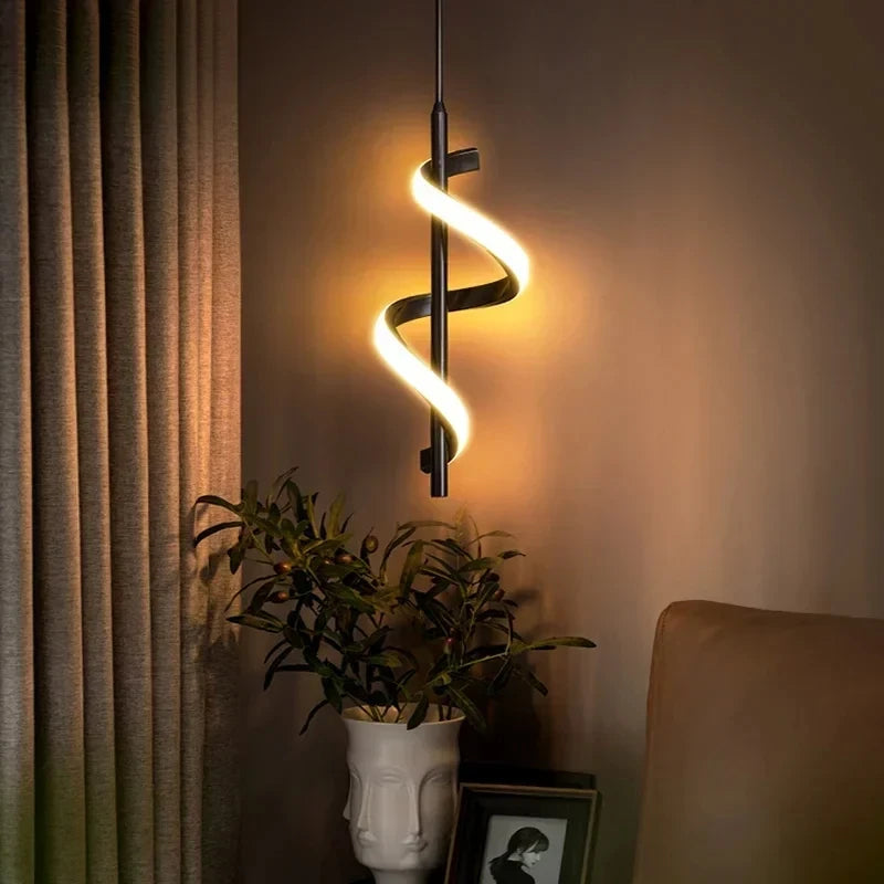 Nordic Minimalist LED Wall Sconce Black White Gold Decorative