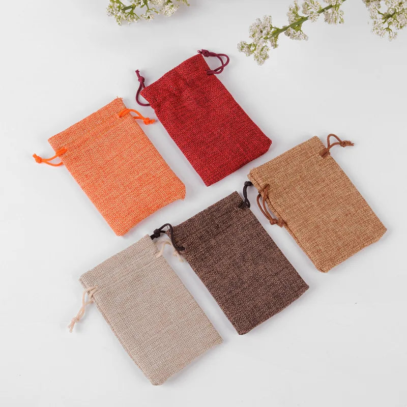 Jute Drawstring Bags - Multi Size Jewelry & Gift Bags