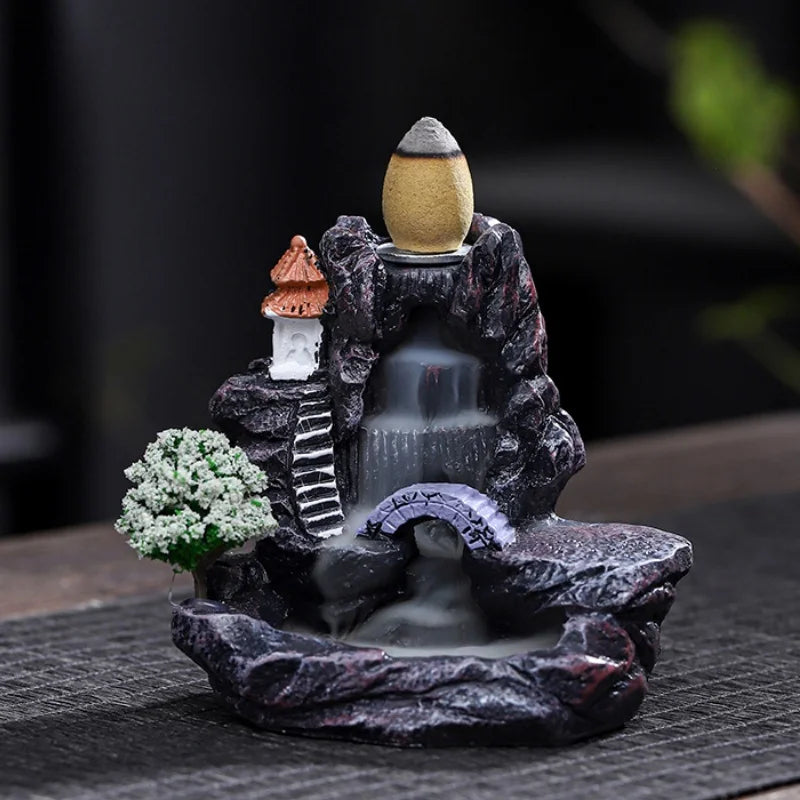Mountain River Incense Burner | Backflow Aroma Zen Decor