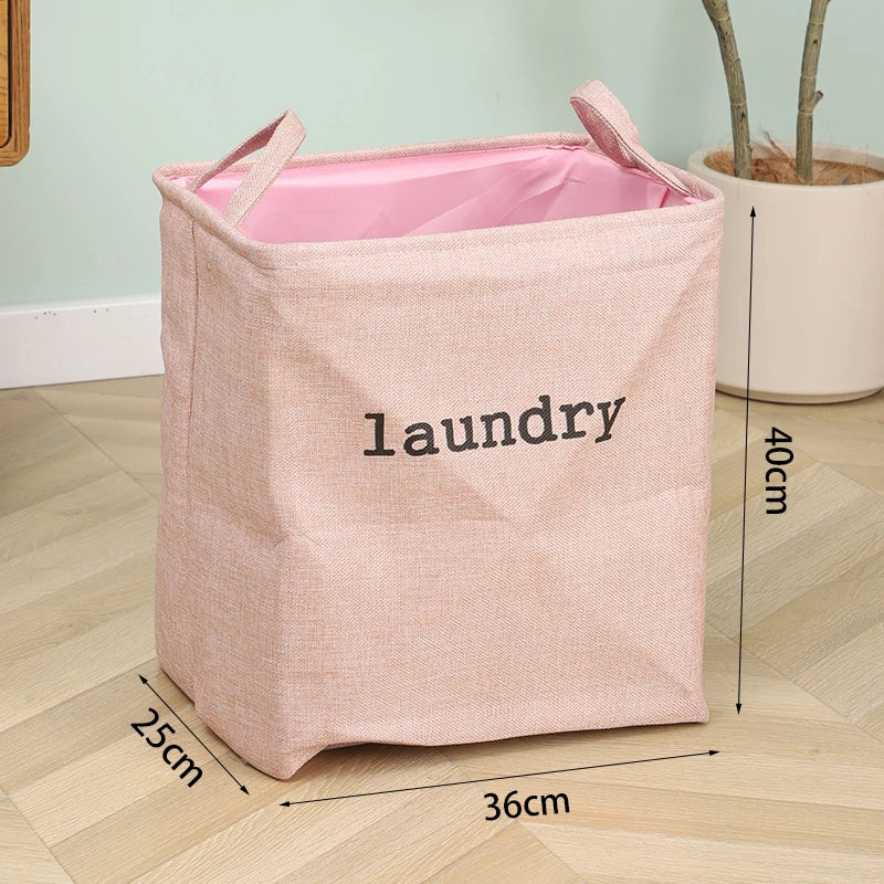 Jute Cloth Art Foldable Laundry Basket - Large Capacity Storage