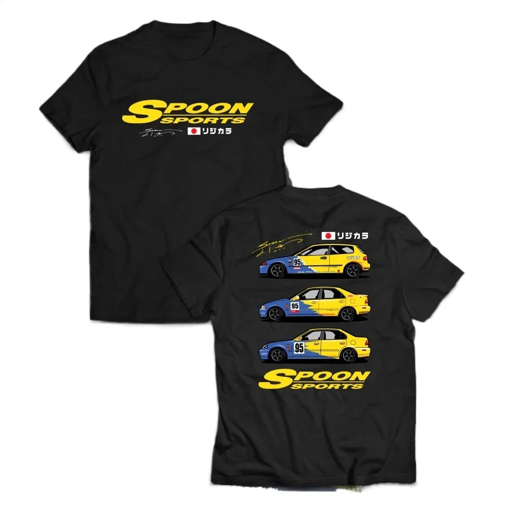 JDM Honda Civic Spoon Sport T-Shirt - EG EK ESI Graphic Print