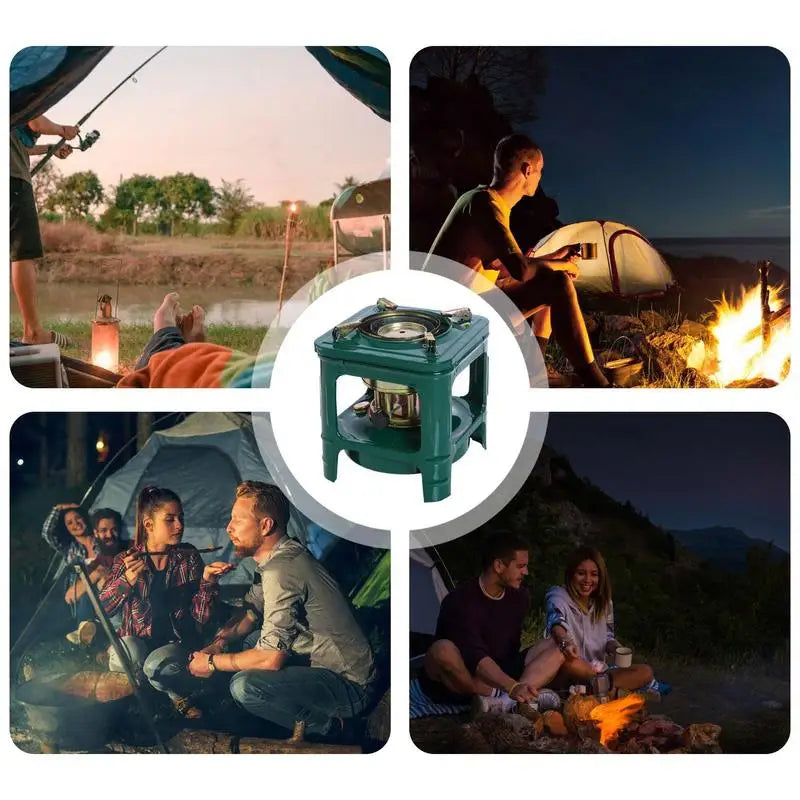 8-Wick Kerosene Stove - Portable Outdoor Camping Cooker
