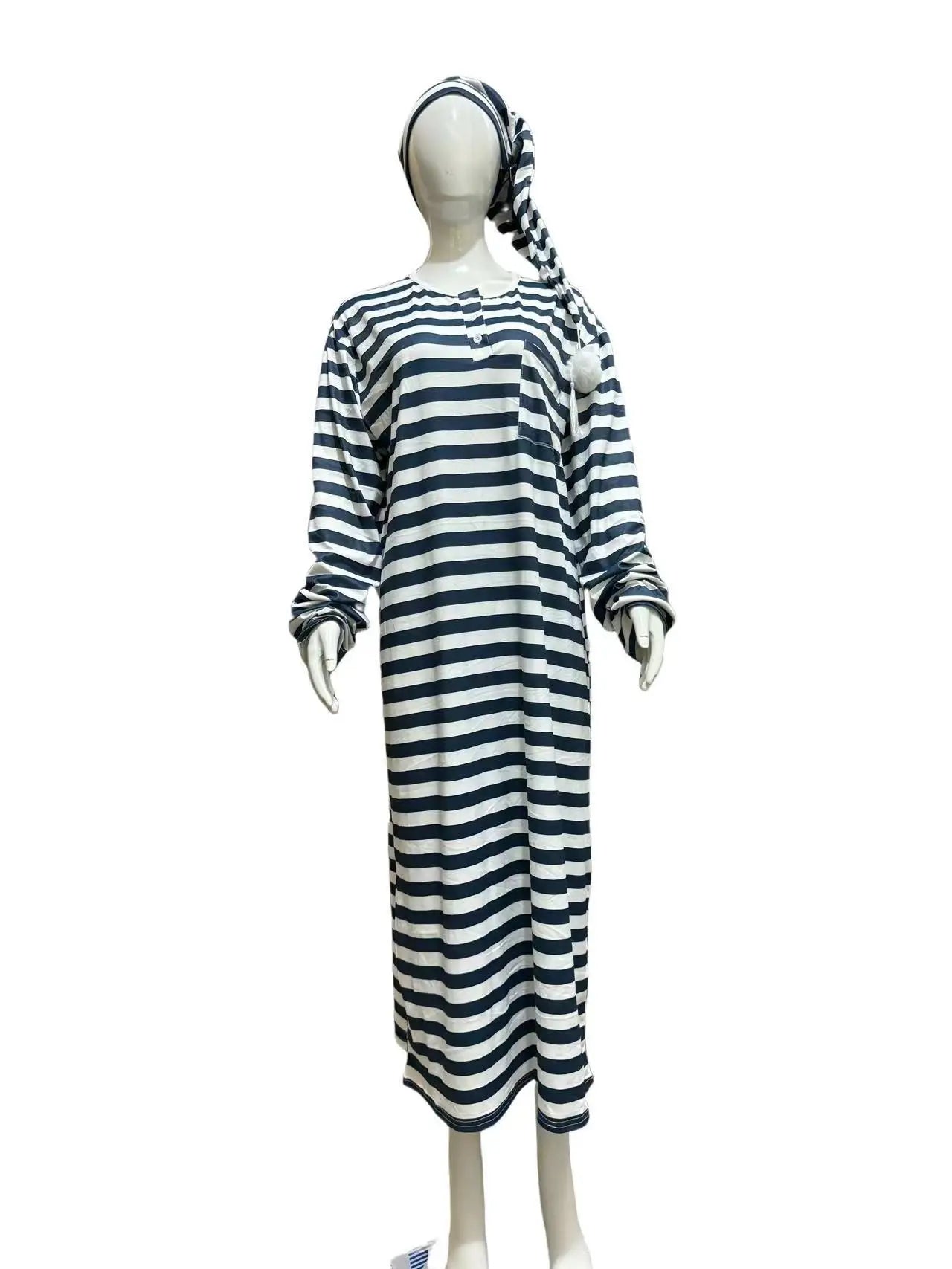 2025 Autumn Men's Nightgown Male Long Robe Solid Thin Loose Plus Size Long Sleeve One-Piece Pajamas for Men Bathrobe Homewear