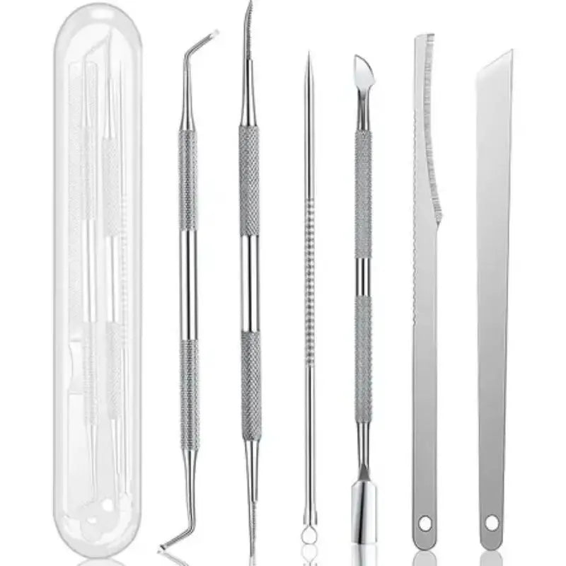 6pcs Manicure Pedicure Knife Set | Stainless Steel Grooming Tools