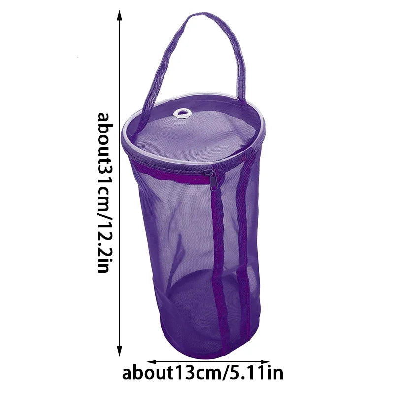 Portable Yarn Storage Bag - Hollow Mesh Knitting Organizer